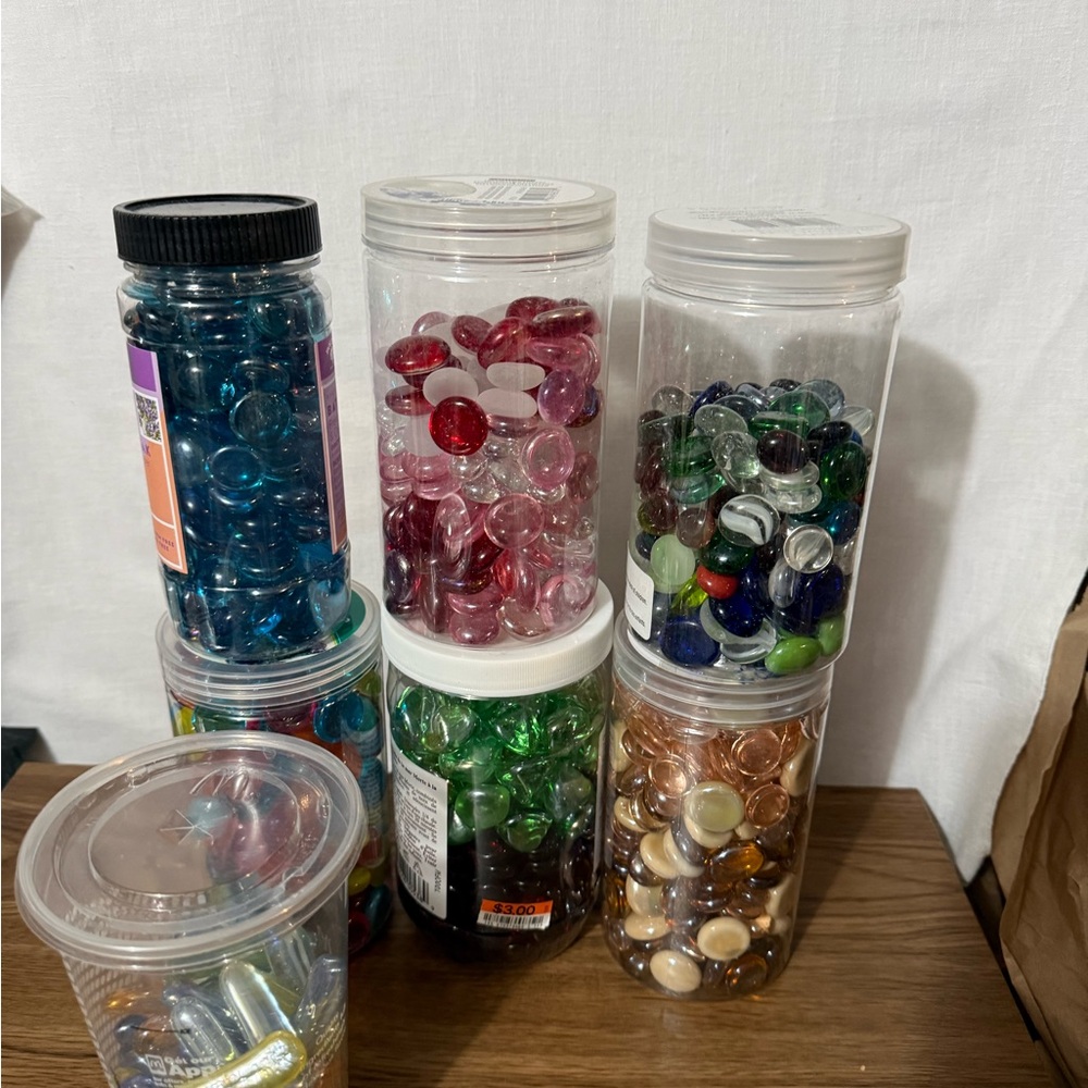 Crafting Assorted Glass Decorative Gems -